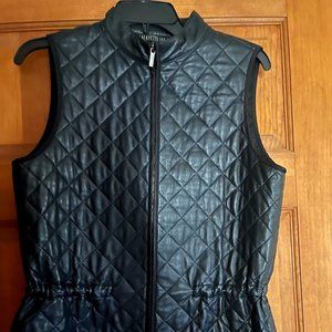 Lafayette 148 Leather puffer vest size 6